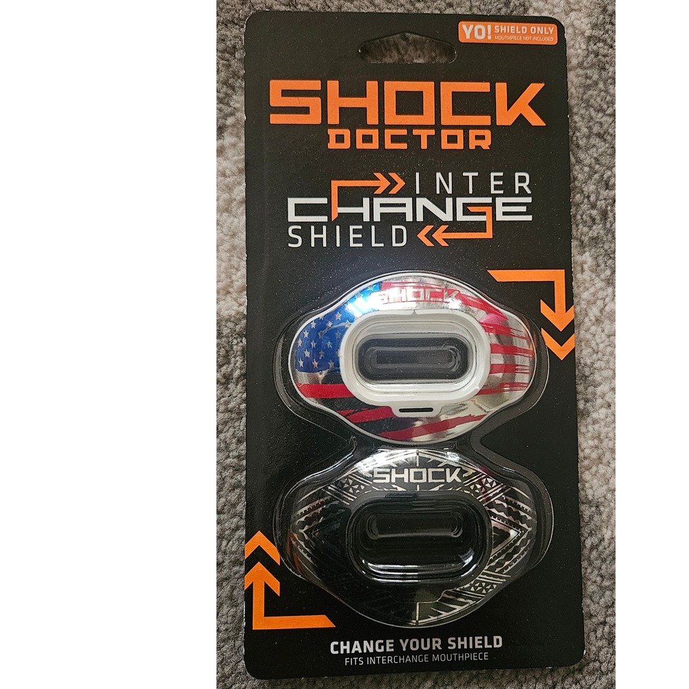Shock Doctor InterChange Shield Mouthpiece American‎ Flag Black New